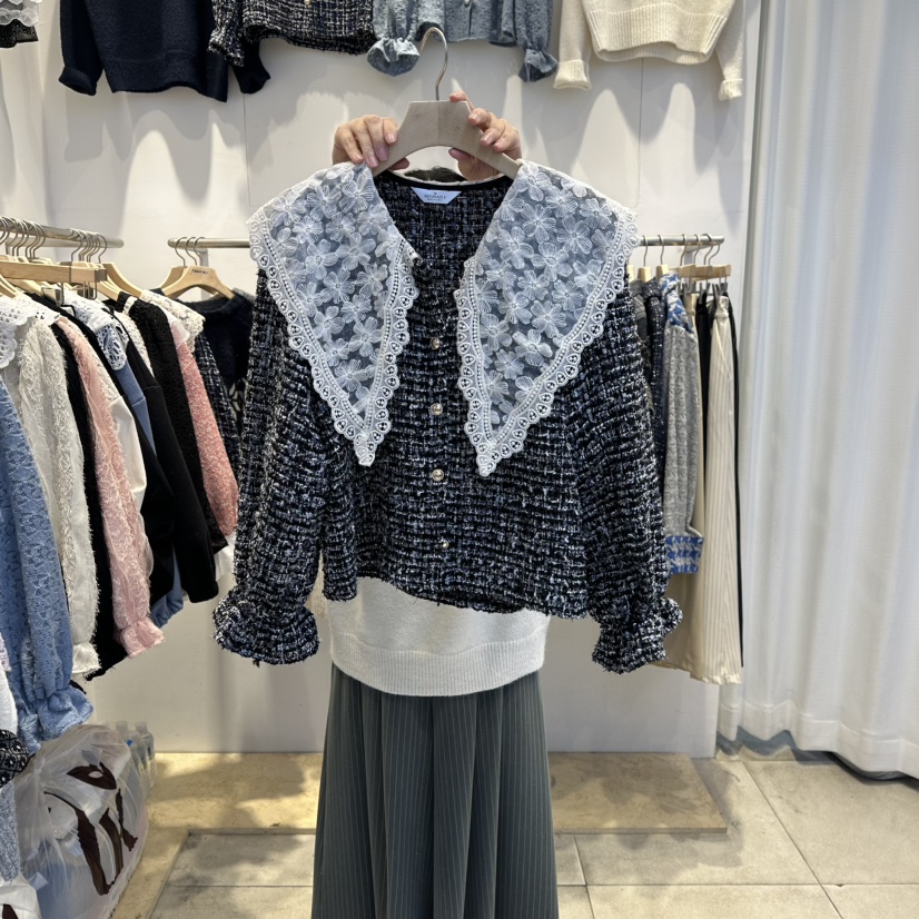 LADYBUG+ADORABLE東大門㊣直郵女裝新品真品職業25秋冬夾克LADYBUG/Adorable夾克圖色3黑色