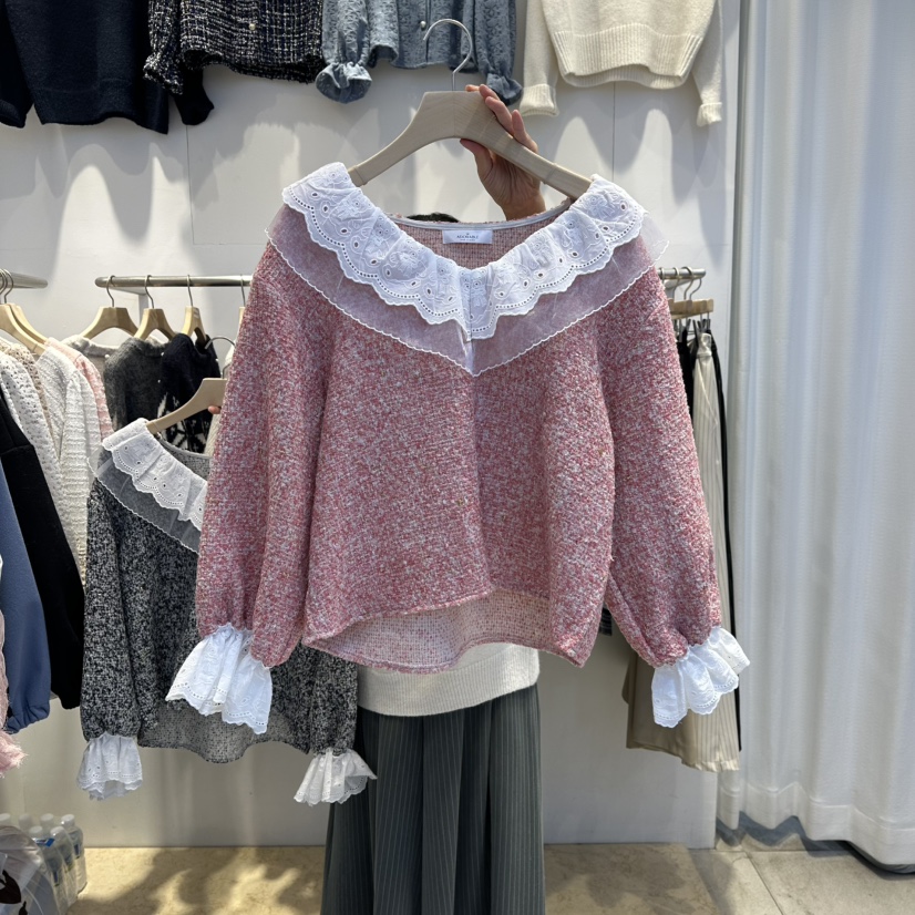 LADYBUG+ADORABLE東大門㊣代購女士新品真品人氣襯衫蕾絲衫LADYBUG/Adorable襯衫/蕾絲衫圖色1