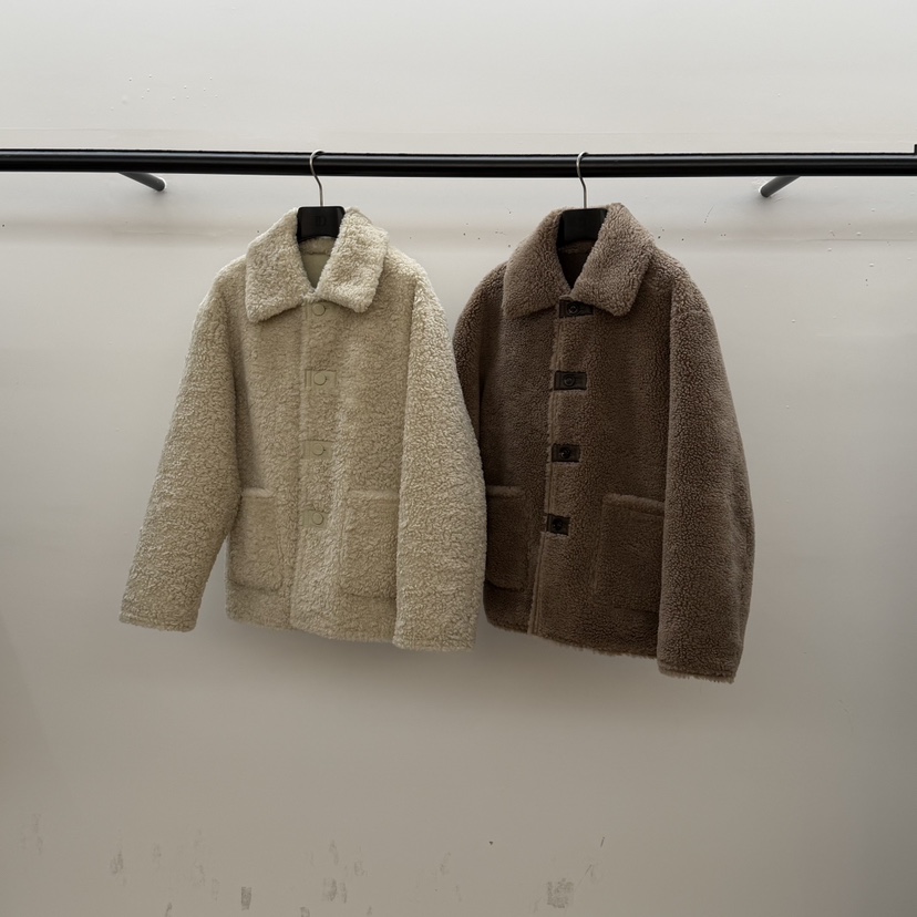 ID東大門㊣實拍女裝新款真品推薦人氣25秋冬短款大衣里外穿羊毛ID短款大衣