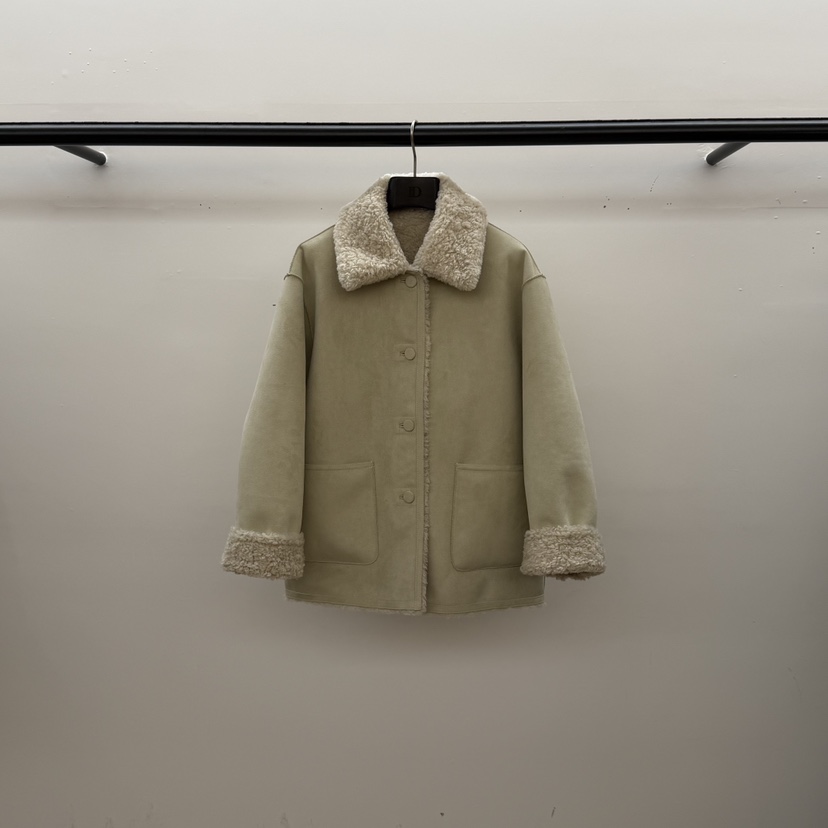 ID東大門㊣實拍女裝新款真品推薦人氣25秋冬短款大衣里外穿羊毛ID短款大衣圖色1