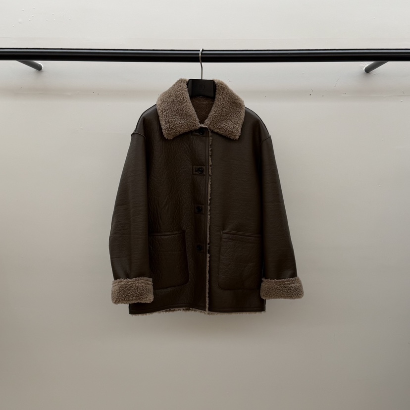 ID東大門㊣實拍女裝新款真品推薦人氣25秋冬短款大衣里外穿羊毛ID短款大衣圖色2