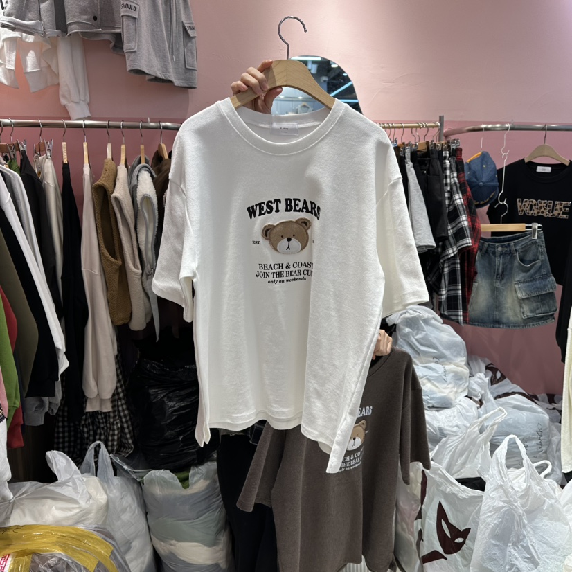 K STORY東大門㊣直郵女裝新品休閑時尚25秋冬熱賣真品職業T恤K STORYT恤圖色1