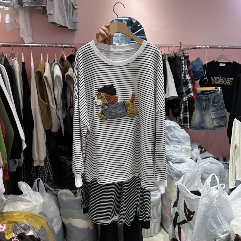 K STORY韓國直郵㊣女士新款熱賣休閑人氣真品25秋冬長袖T恤K STORY長袖T恤圖色1