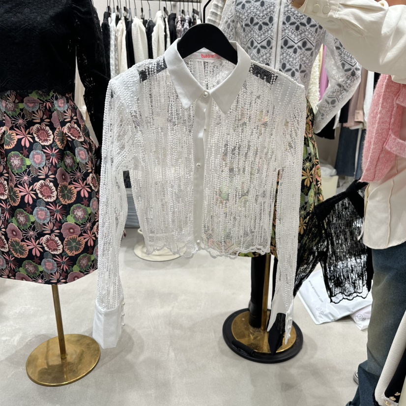 LOTTIMO韓國直郵㊣女裝新款真品職業休閑時尚25秋冬襯衫蕾絲衫LOTTIMO襯衫/蕾絲衫圖色1