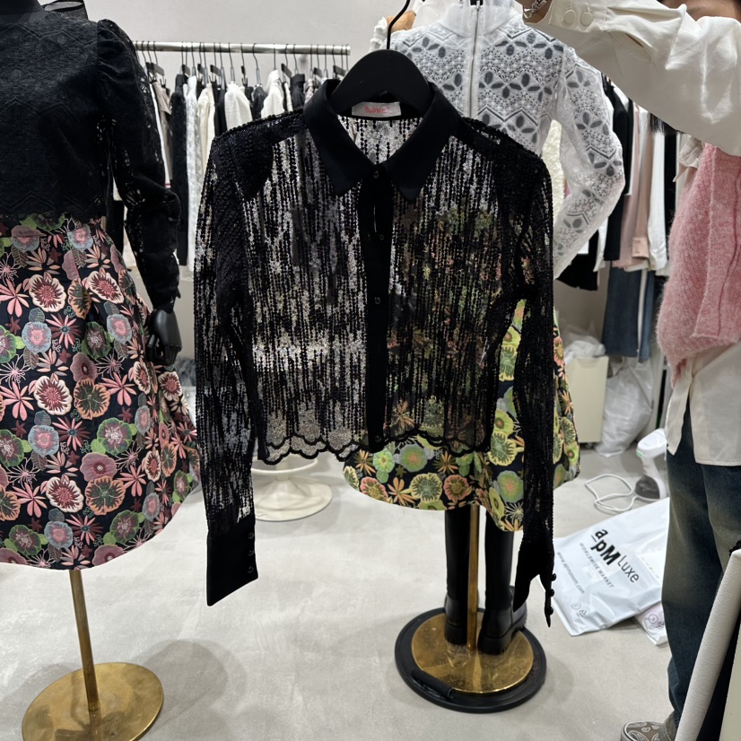 LOTTIMO韓國直郵㊣女裝新款真品職業休閑時尚25秋冬襯衫蕾絲衫LOTTIMO襯衫/蕾絲衫圖色2