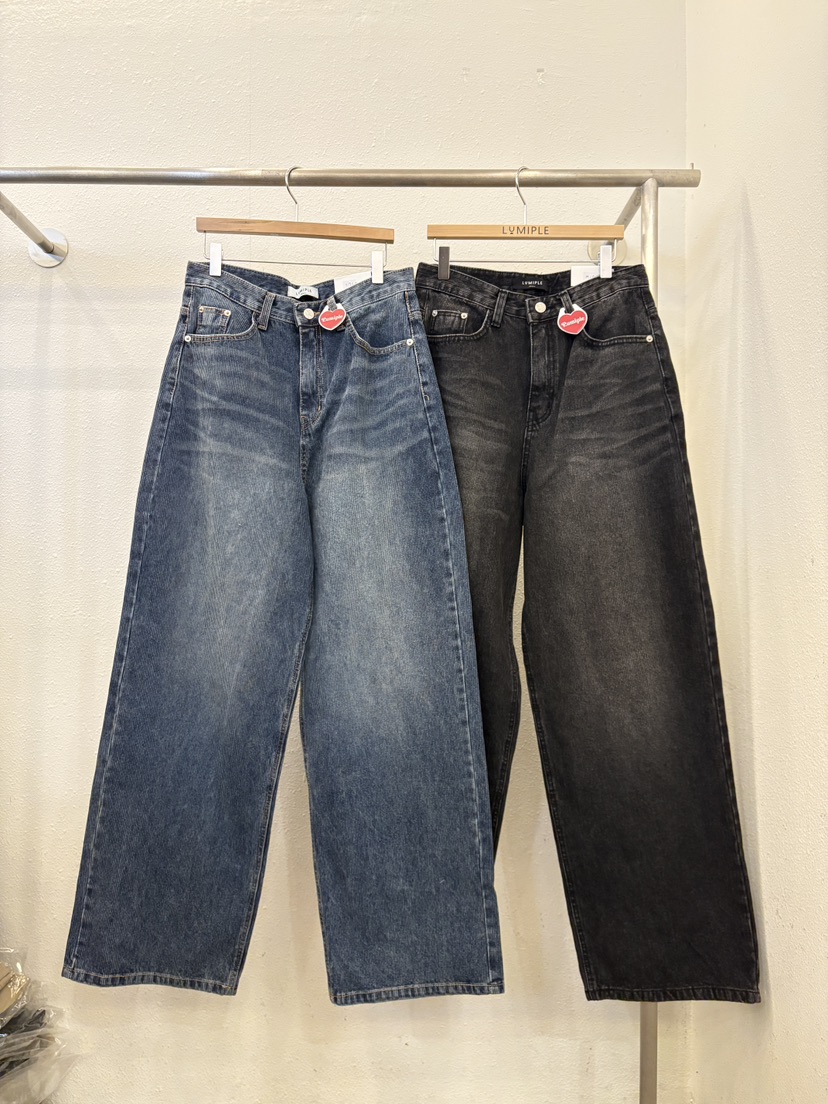 LUMIPLE韓國直郵㊣女士新款熱賣推薦真品職業25秋冬時尚牛仔褲LUMIPLE牛仔褲