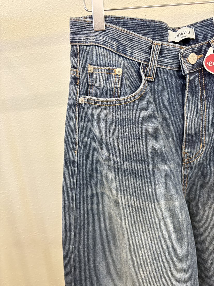 LUMIPLE韓國直郵㊣女士新款熱賣推薦真品職業25秋冬時尚牛仔褲LUMIPLE牛仔褲