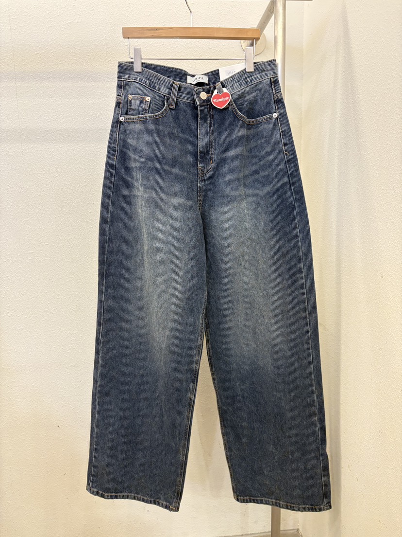 LUMIPLE韓國直郵㊣女士新款熱賣推薦真品職業25秋冬時尚牛仔褲LUMIPLE牛仔褲圖色2