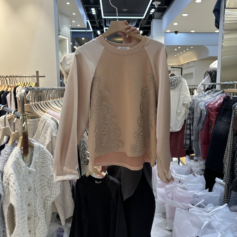 BLUE RIBBON韓國代購㊣女士新款休閑人氣25秋冬推薦長袖T恤BLUE RIBBON長袖T恤圖色2