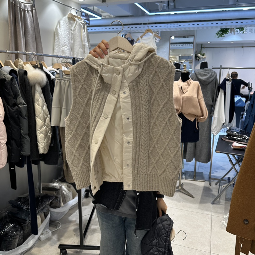 DREAM GIRIS東大門㊣實拍女士新款25秋冬休閑推薦真品馬甲DREAM GIRIS/HOT PLACE_ISSUE馬甲圖色1