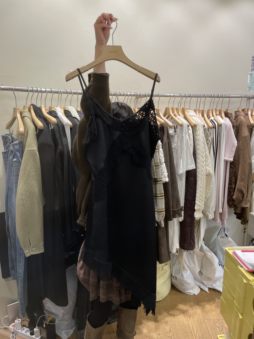 AUVERFIT東大門㊣直郵女裝新款推薦25秋冬休閑連衣裙修身蕾絲AUVERFIT連衣裙圖色3