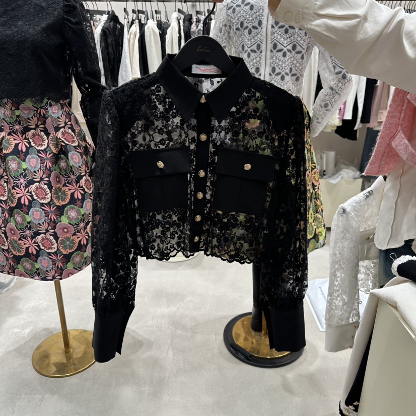 LOTTIMO韓國直郵㊣女裝新款熱賣人氣推薦真品襯衫蕾絲衫口袋LOTTIMO襯衫/蕾絲衫圖色2