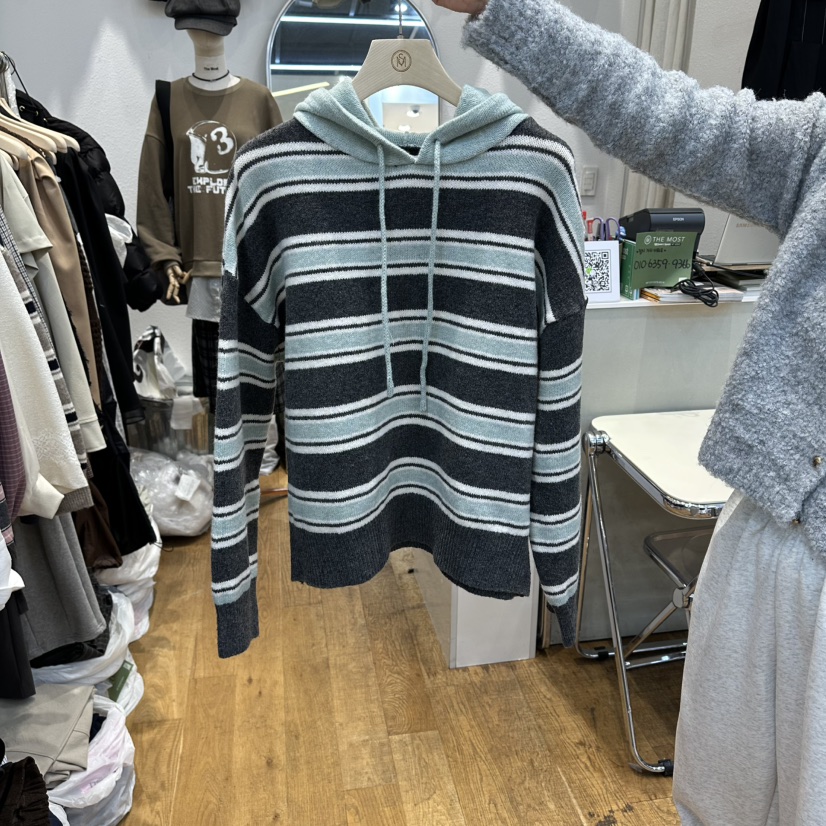 THE MOST-Q韓國代購㊣女裝新品熱賣25秋冬休閑時尚推薦衛衣THE MOST衛衣圖色1