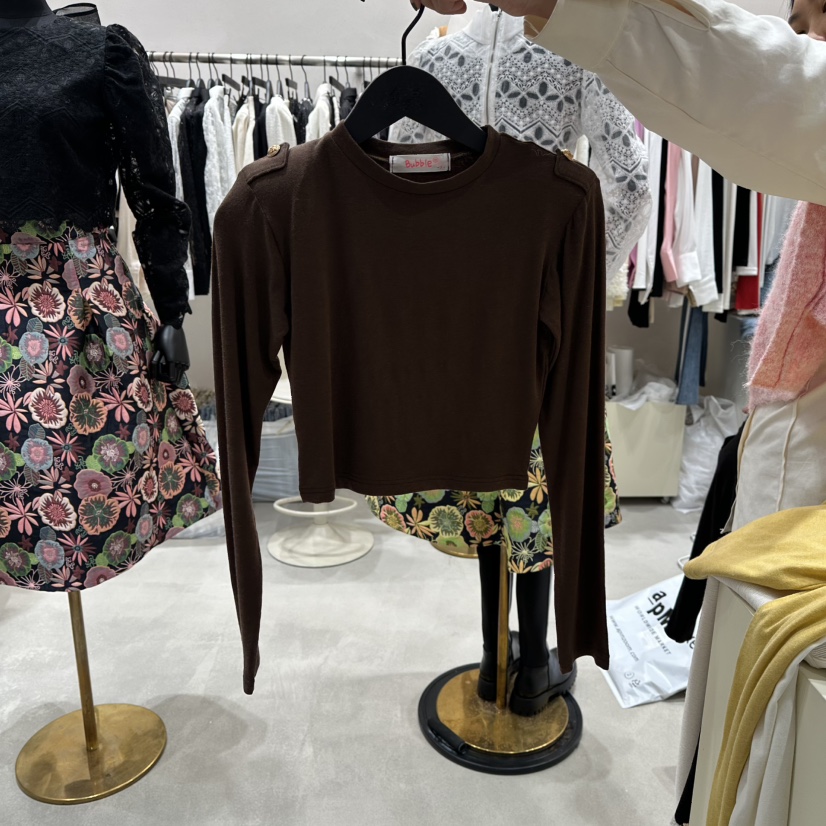 LOTTIMO東大門㊣直郵女士新品職業休閑推薦真品25秋冬長袖T恤LOTTIMO長袖T恤圖色3棕色