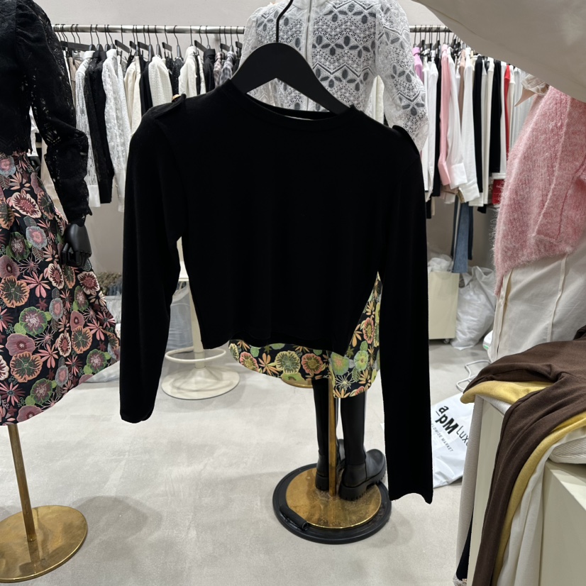 LOTTIMO東大門㊣直郵女士新品職業休閑推薦真品25秋冬長袖T恤LOTTIMO長袖T恤圖色4黑色