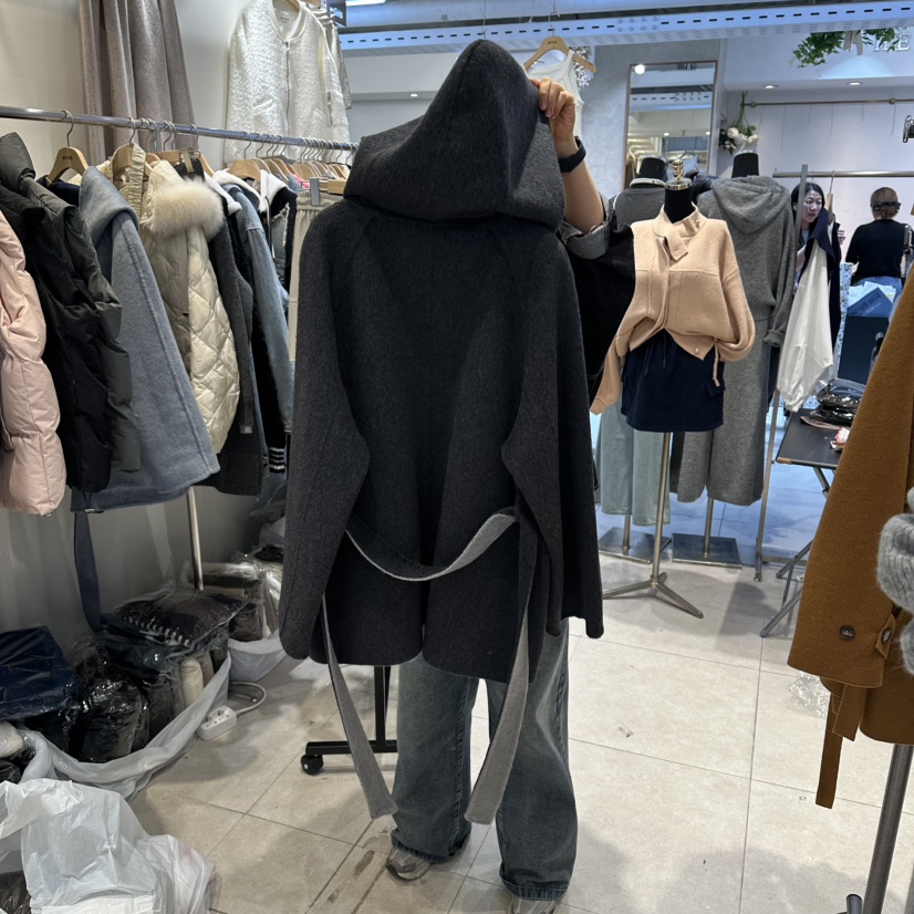 DREAM GIRIS韓國代購㊣女裝新品25秋冬短款大衣兩面穿雙面DREAM GIRIS/HOT PLACE_ISSUE短款大衣