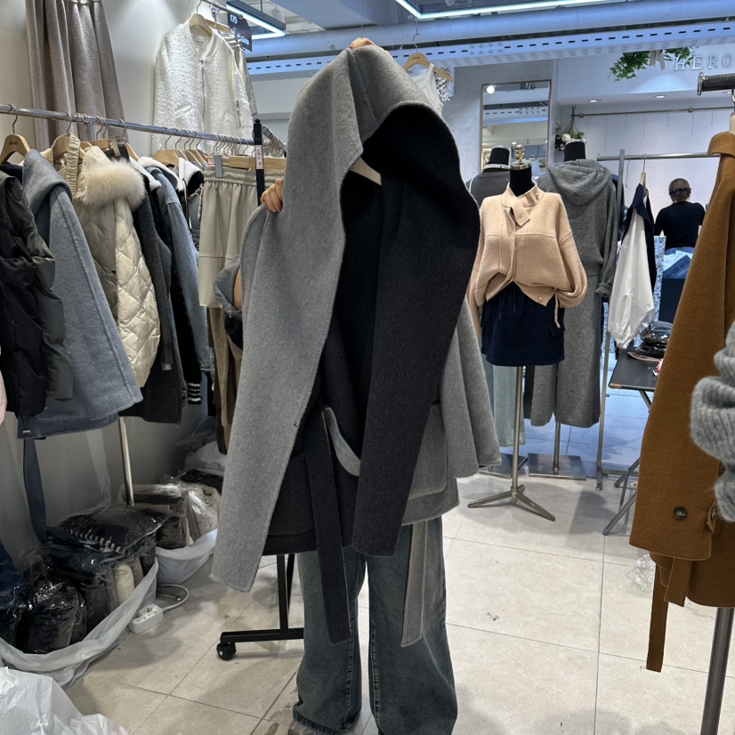 DREAM GIRIS韓國代購㊣女裝新品25秋冬短款大衣兩面穿雙面DREAM GIRIS/HOT PLACE_ISSUE短款大衣