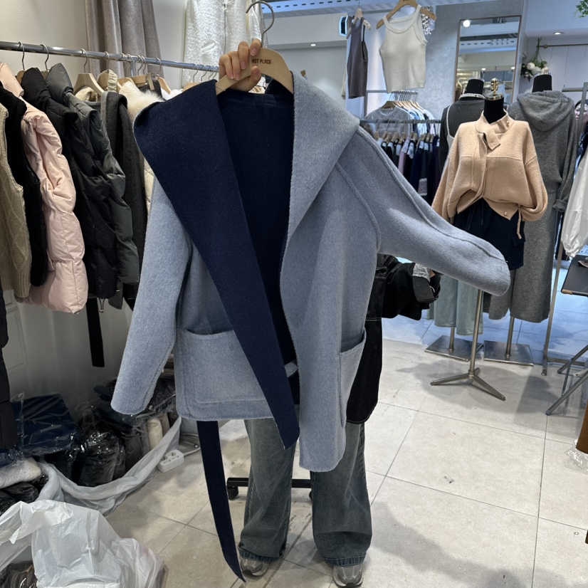 DREAM GIRIS韓國代購㊣女裝新品25秋冬短款大衣兩面穿雙面DREAM GIRIS/HOT PLACE_ISSUE短款大衣