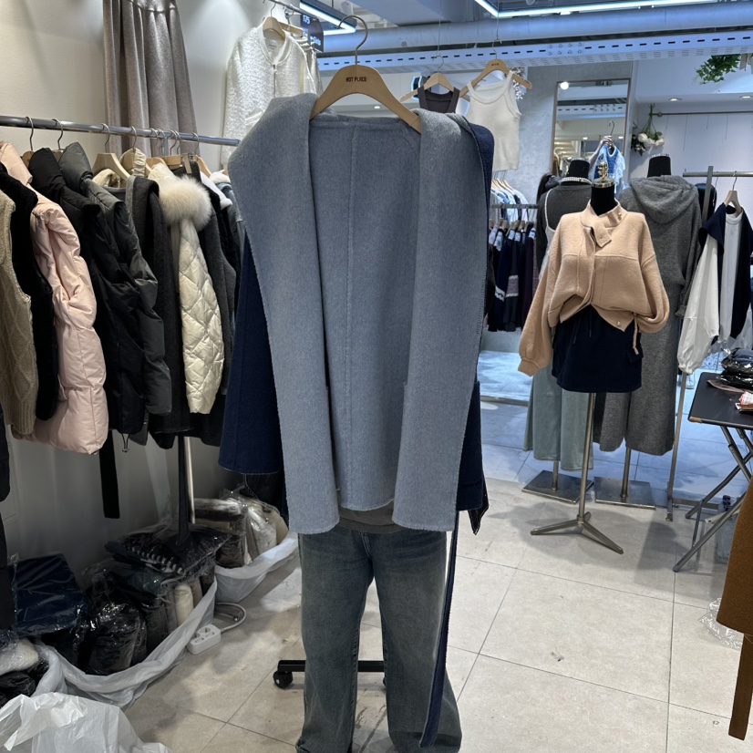 DREAM GIRIS韓國代購㊣女裝新品25秋冬短款大衣兩面穿雙面DREAM GIRIS/HOT PLACE_ISSUE短款大衣圖色1