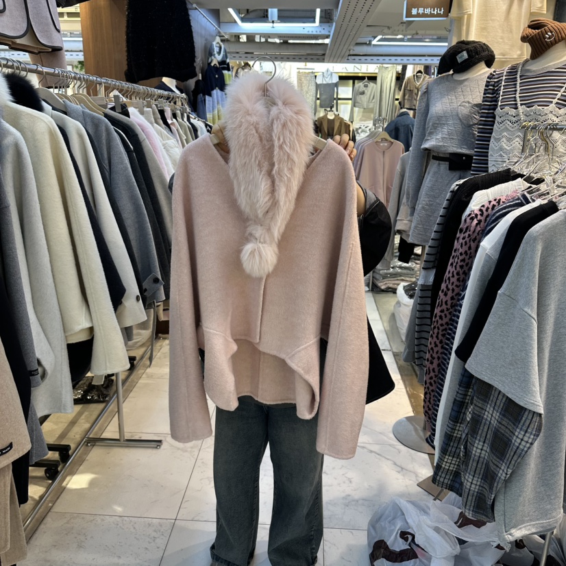 DREAM GIRIS東大門㊣直郵女士新款職業短款大衣含圍巾浣熊DREAM GIRIS/HOT PLACE_ISSUE短款大衣圖色3