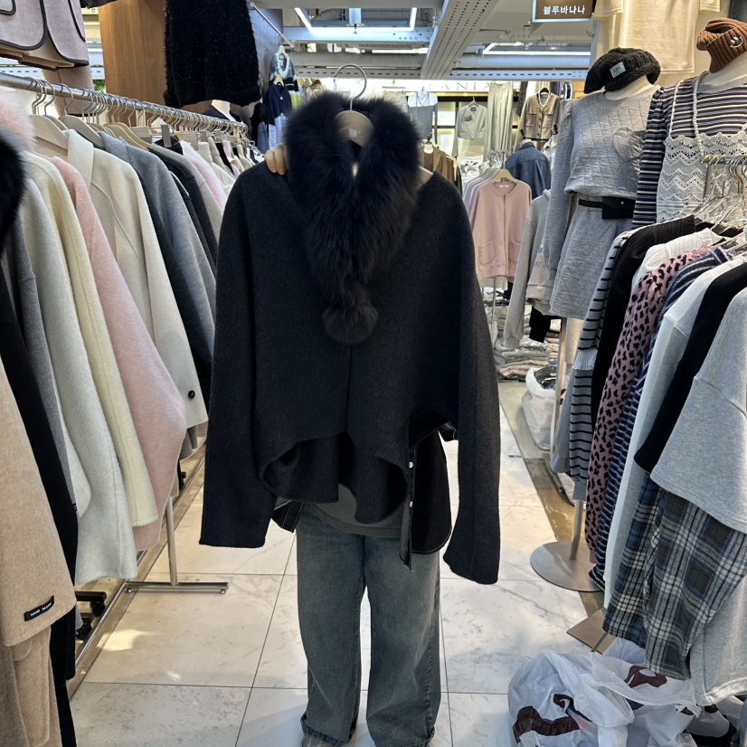 DREAM GIRIS東大門㊣直郵女士新款職業短款大衣含圍巾浣熊DREAM GIRIS/HOT PLACE_ISSUE短款大衣圖色4