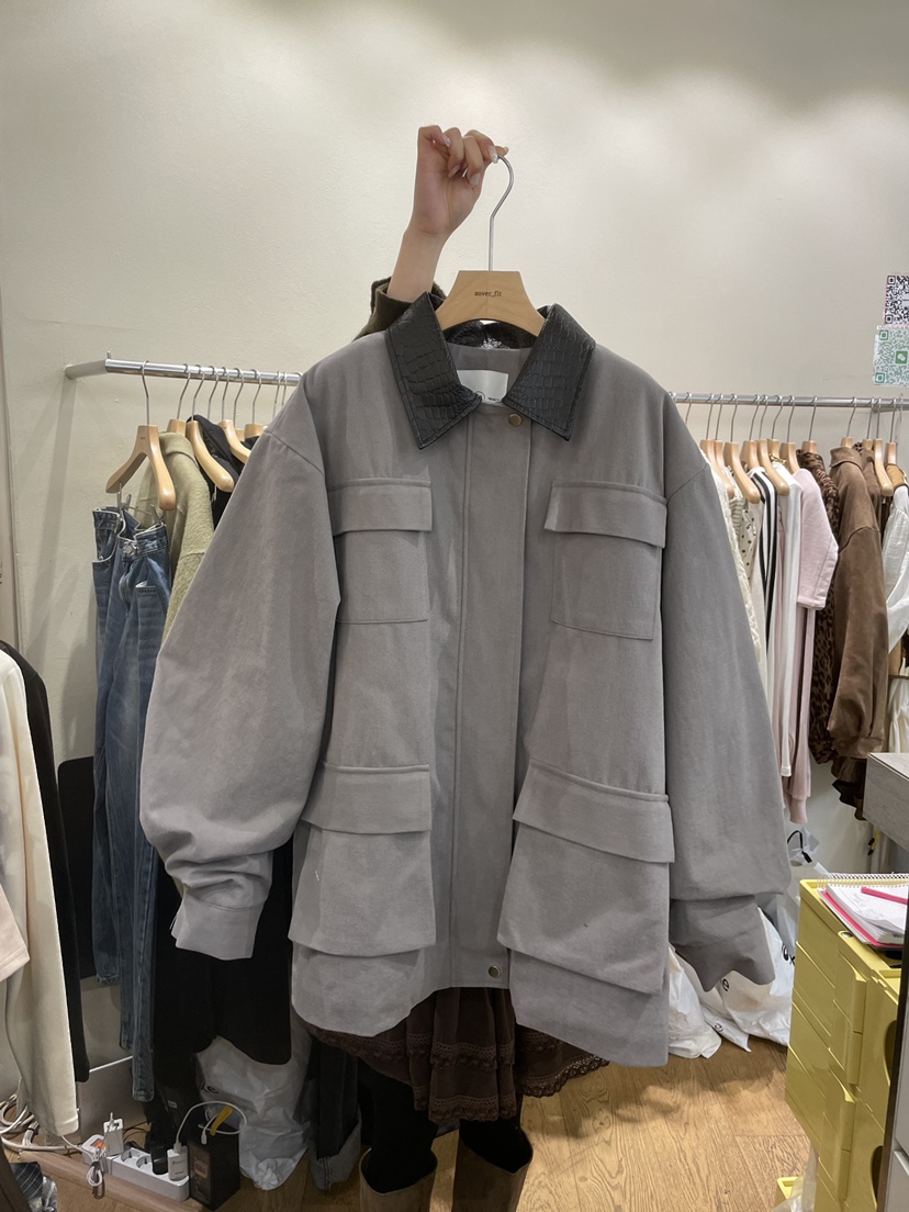 AUVERFIT韓國直郵㊣女士新品推薦熱賣時尚真品休閑人氣夾克AUVERFIT夾克圖色1