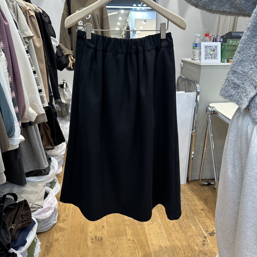 THE MOST-Q韓國直郵㊣女士新品休閑熱賣職業長裙羊毛腰帶THE MOST長裙