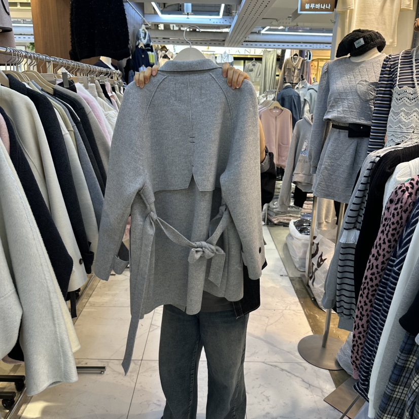 DREAM GIRIS韓國代購㊣女裝新品25秋冬真品職業短款大衣羊毛DREAM GIRIS/HOT PLACE_ISSUE短款大衣