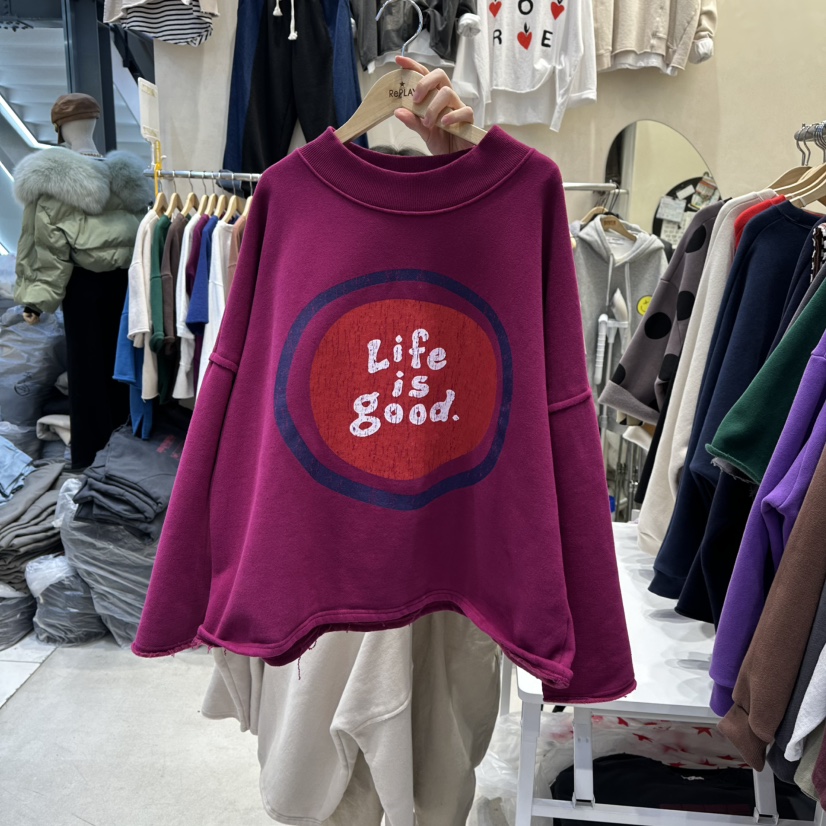 REPLAY東大門㊣直郵女裝新品推薦休閑時尚人氣25秋冬衛衣加絨REPLAY衛衣圖色2