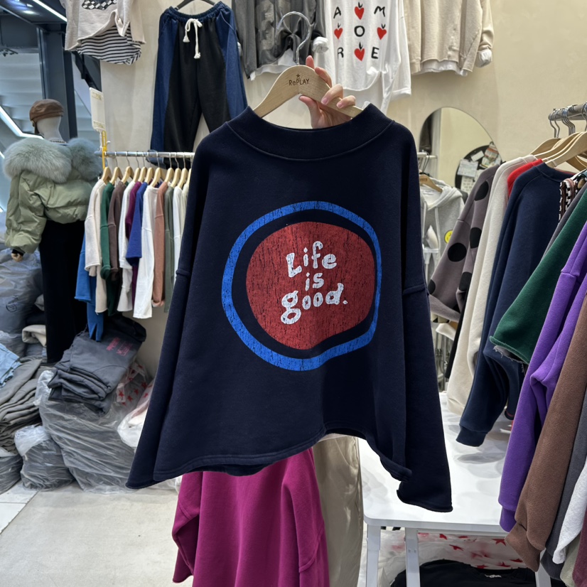 REPLAY東大門㊣直郵女裝新品推薦休閑時尚人氣25秋冬衛衣加絨REPLAY衛衣圖色3