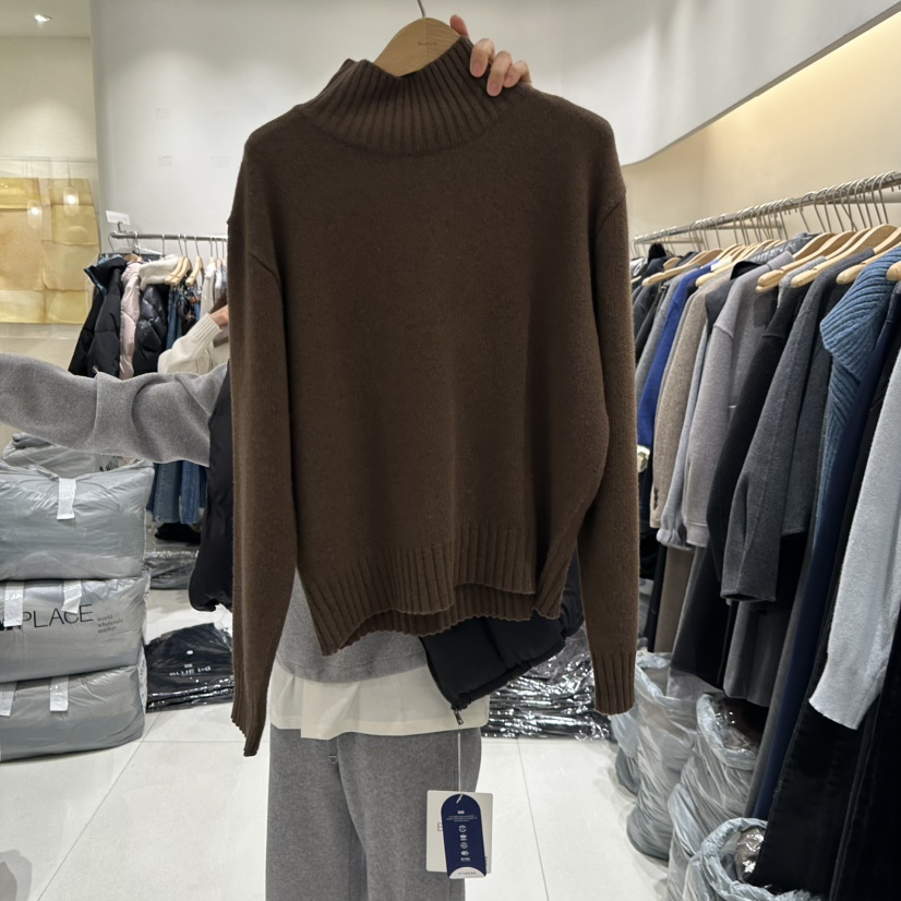 BLUEI-D韓國代購㊣女士新品職業推薦25秋冬休閑時尚針織衫Blue i-d針織衫圖色2