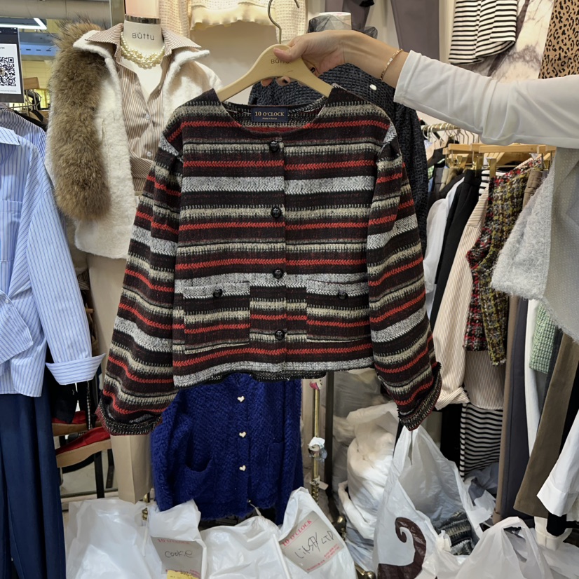 BUTTU韓國直郵㊣女士新款人氣推薦真品熱賣時尚職業25秋冬針織衫10 O CLOCK/Buttu針織衫圖色1