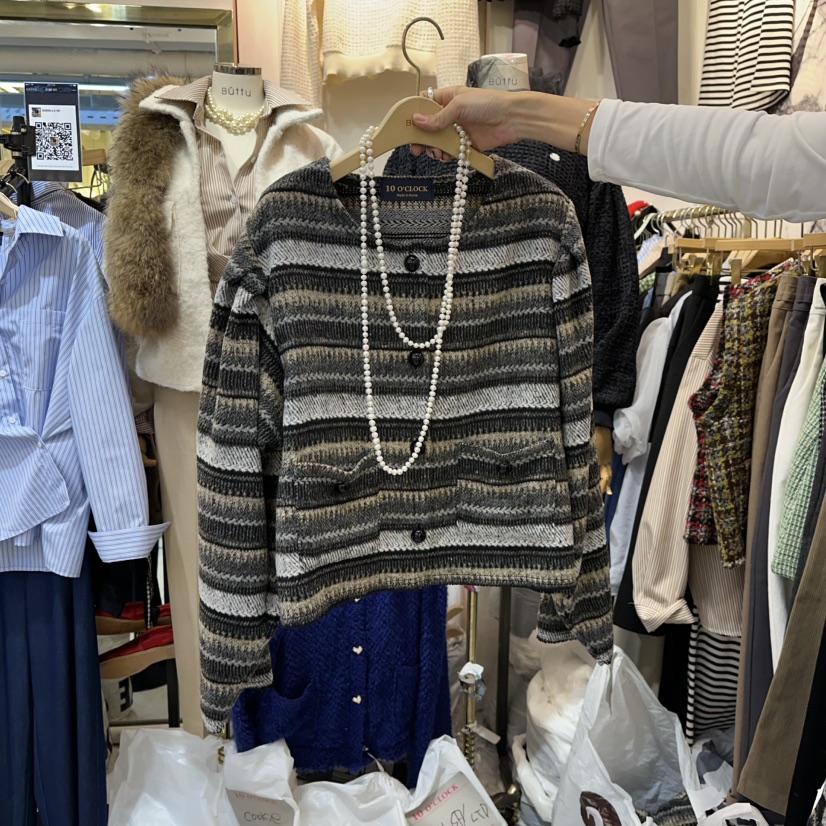 BUTTU韓國直郵㊣女士新款人氣推薦真品熱賣時尚職業25秋冬針織衫10 O CLOCK/Buttu針織衫圖色2