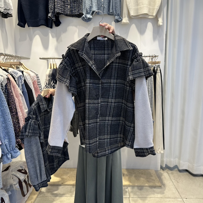 LADYBUG+ADORABLE韓國直郵㊣女士新品職業休閑熱賣襯衫蕾絲衫LADYBUG/Adorable襯衫/蕾絲衫圖色2