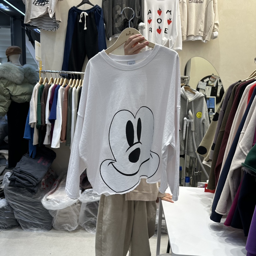 REPLAY東大門㊣實拍女士新品真品人氣熱賣休閑推薦時尚長袖T恤REPLAY長袖T恤圖色1