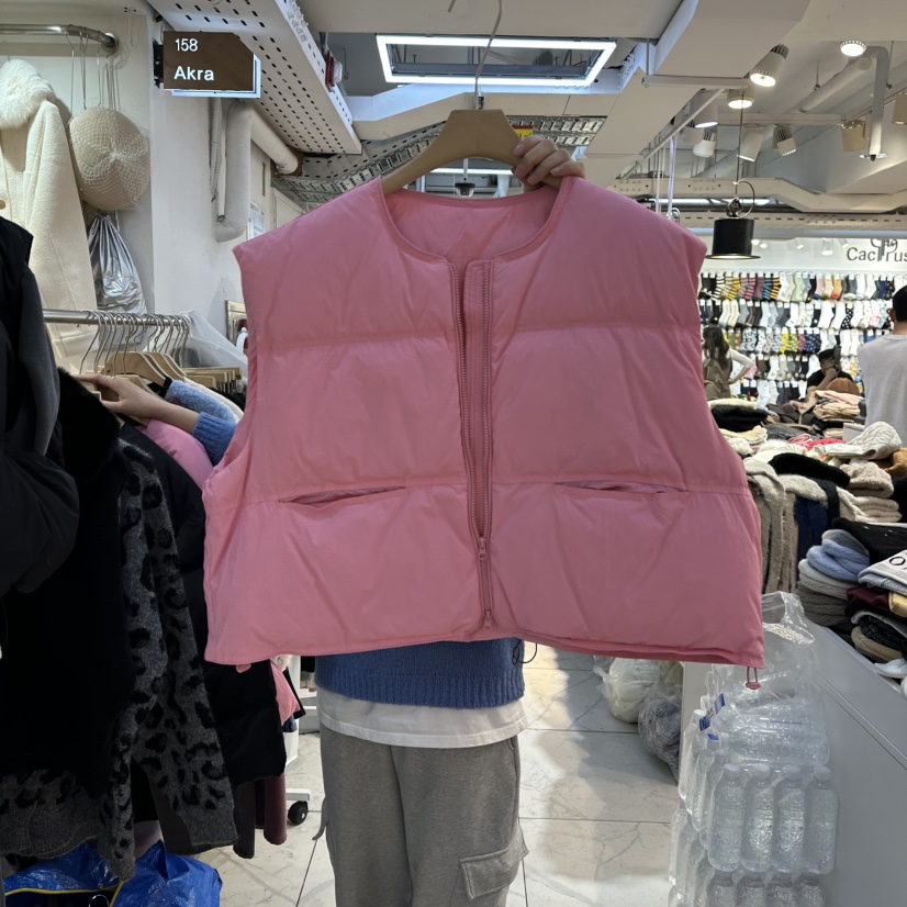 AKRA BY ART東大門㊣代購女裝新款人氣25秋冬馬甲不含內搭鴨絨AKRA BY ART馬甲圖色1