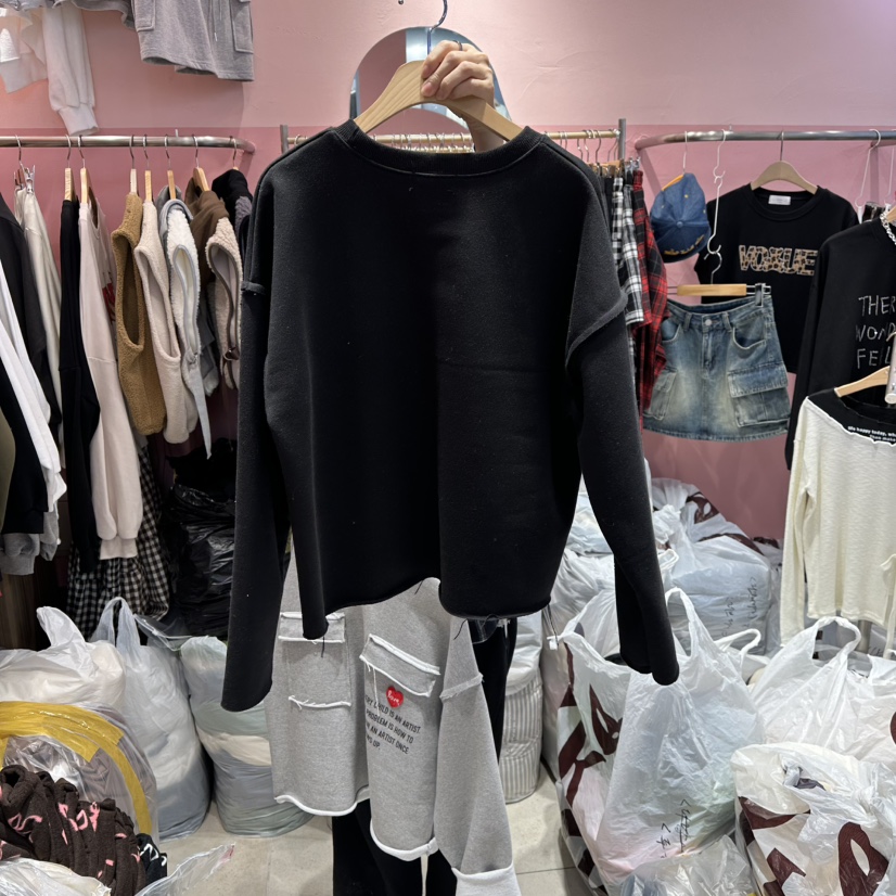 K STORY東大門㊣直郵女裝新款25秋冬時尚休閑推薦人氣長袖T恤K STORY長袖T恤