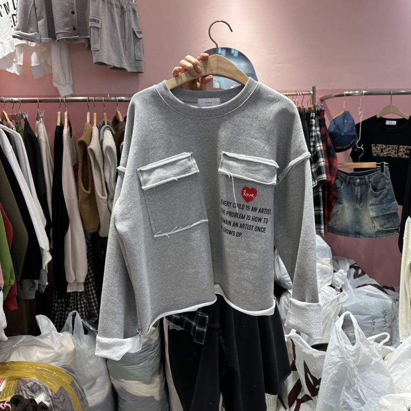 K STORY東大門㊣直郵女裝新款25秋冬時尚休閑推薦人氣長袖T恤K STORY長袖T恤圖色1