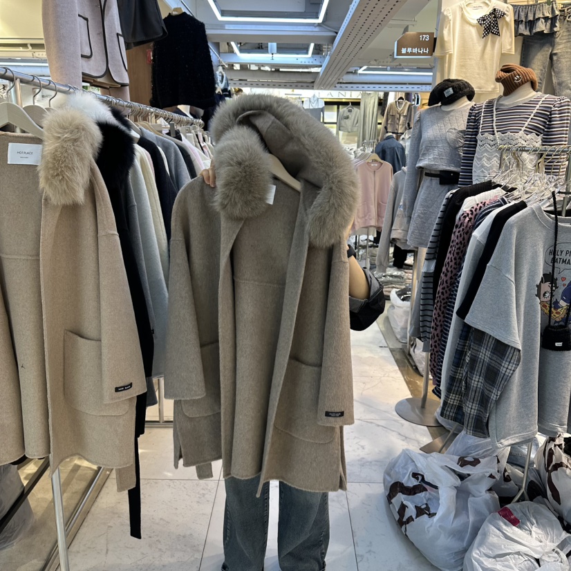 DREAM GIRIS東大門㊣實拍女士新品真品職業25秋冬短款大衣浣熊DREAM GIRIS/HOT PLACE_ISSUE短款大衣圖色1