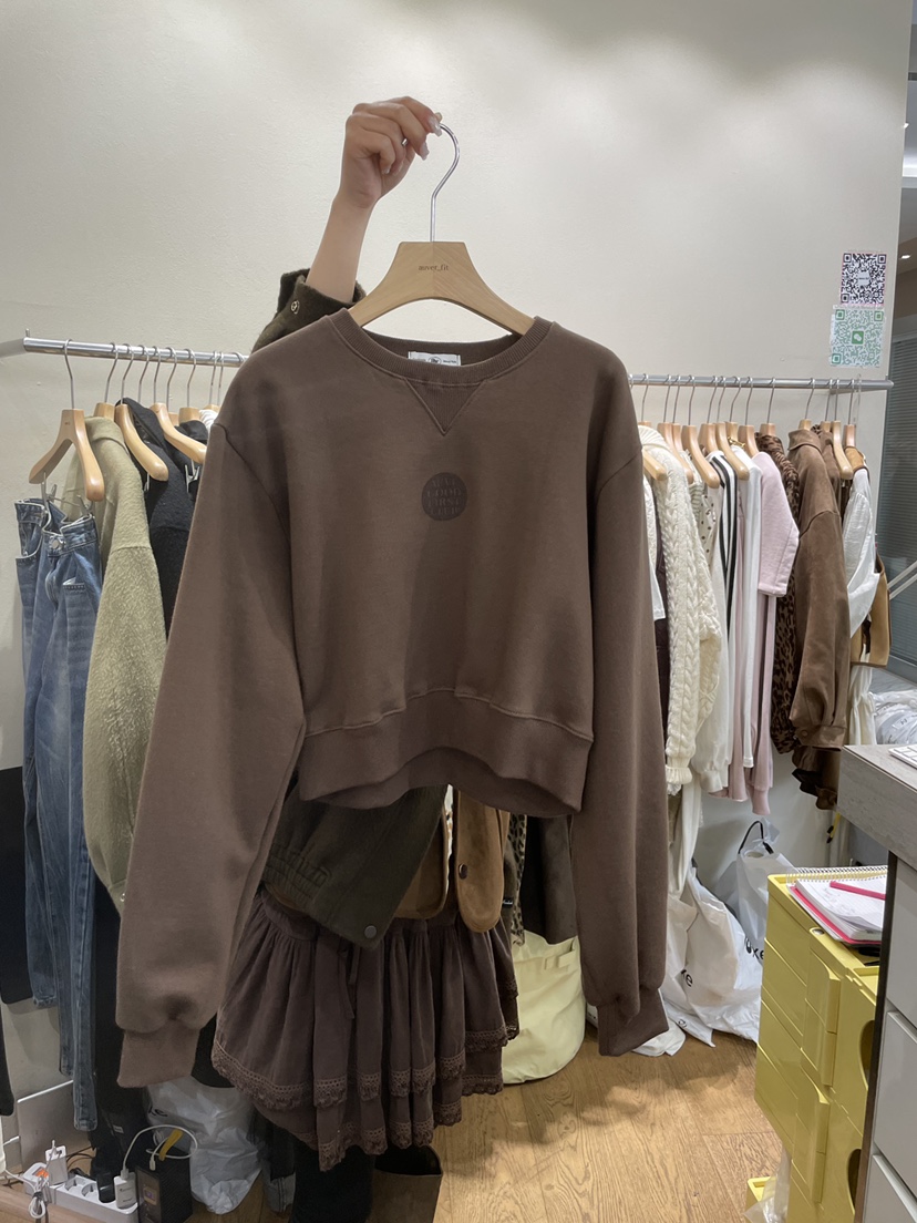 AUVERFIT韓國代購㊣女士新款25秋冬推薦熱賣休閑職業真品衛衣AUVERFIT衛衣圖色2