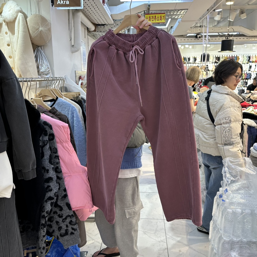 AKRA BY ART韓國代購㊣女裝新款推薦25秋冬真品休閑褲加絨AKRA BY ART休閑褲圖色1