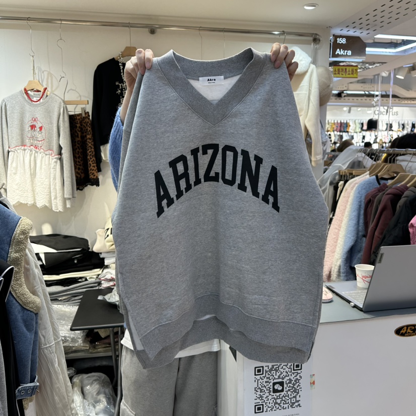 AKRA BY ART東大門㊣直郵女裝新款熱賣人氣休閑職業衛衣V領AKRA BY ART衛衣圖色2