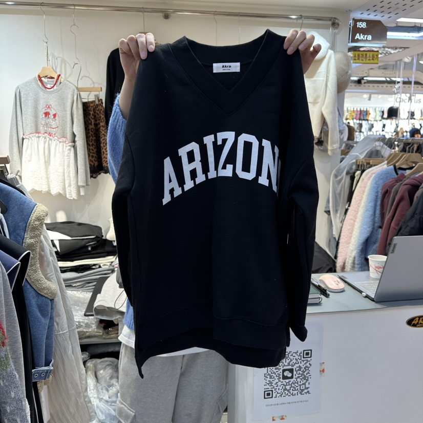 AKRA BY ART東大門㊣直郵女裝新款熱賣人氣休閑職業衛衣V領AKRA BY ART衛衣圖色4