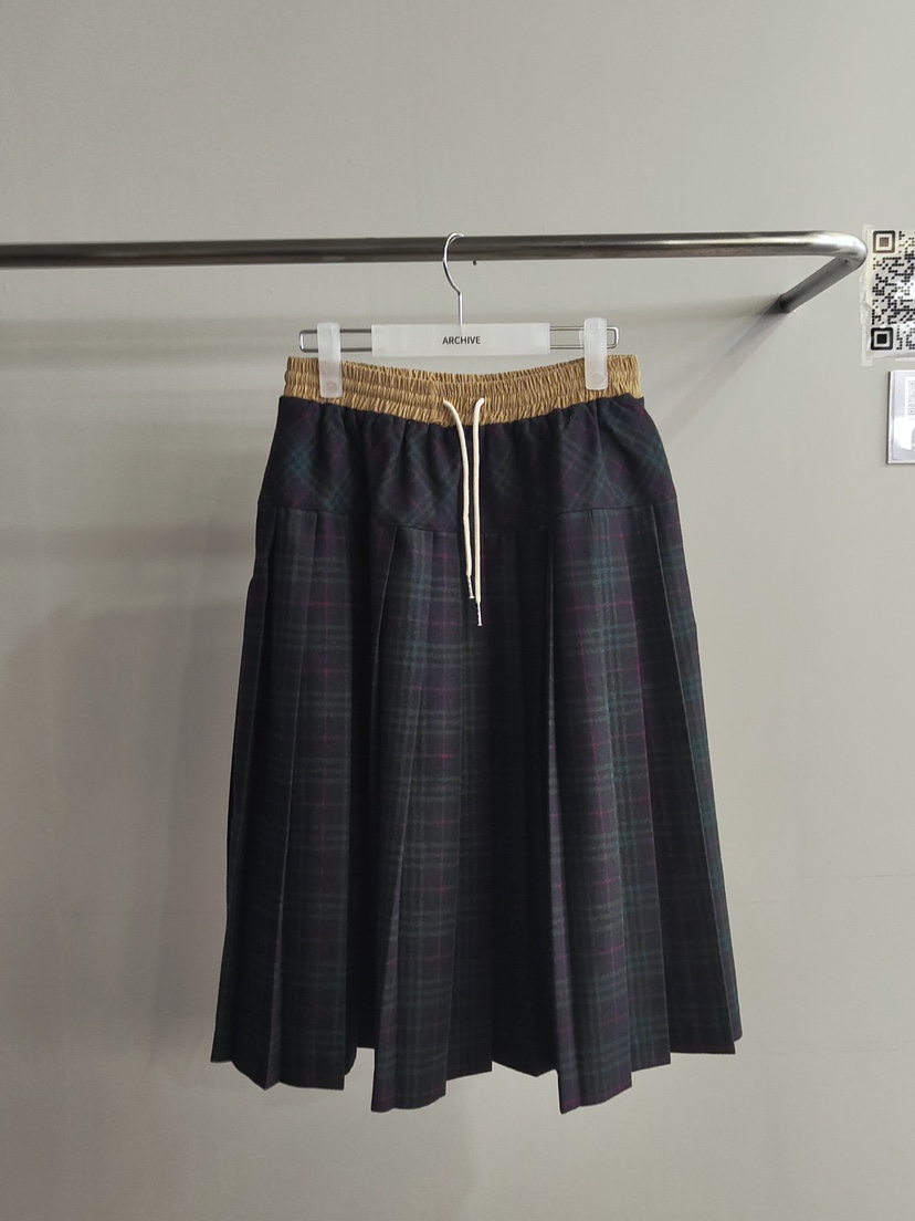 ARCHIVE-P東大門㊣直郵女士新品真品半身裙中短裙格子褶皺ARCHIVE-P半身裙/中短裙圖色2