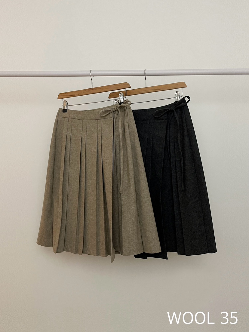 RE:OPENING韓國直郵㊣女裝新品人氣真品時尚半身裙中短裙褶皺RE:OPENING半身裙/中短裙