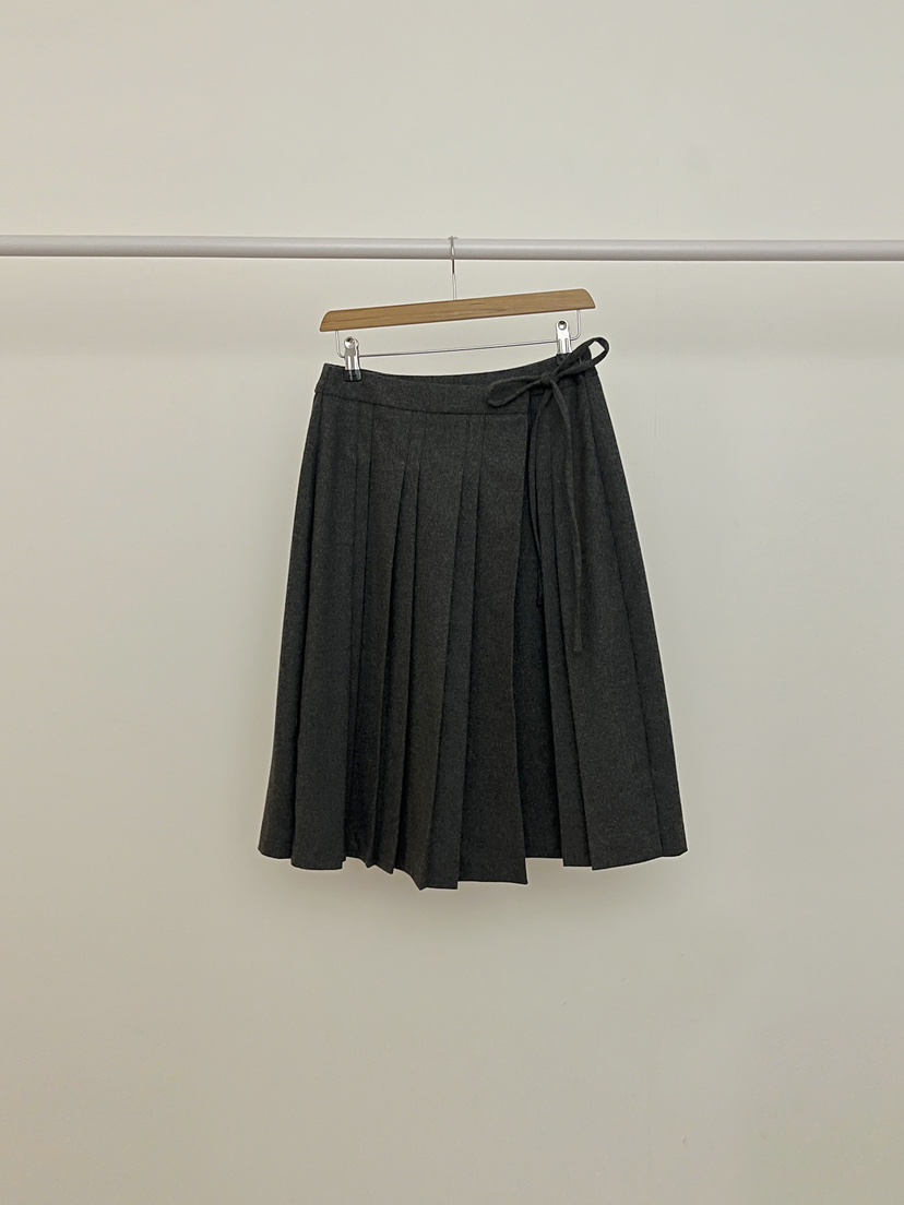 RE:OPENING韓國直郵㊣女裝新品人氣真品時尚半身裙中短裙褶皺RE:OPENING半身裙/中短裙圖色2