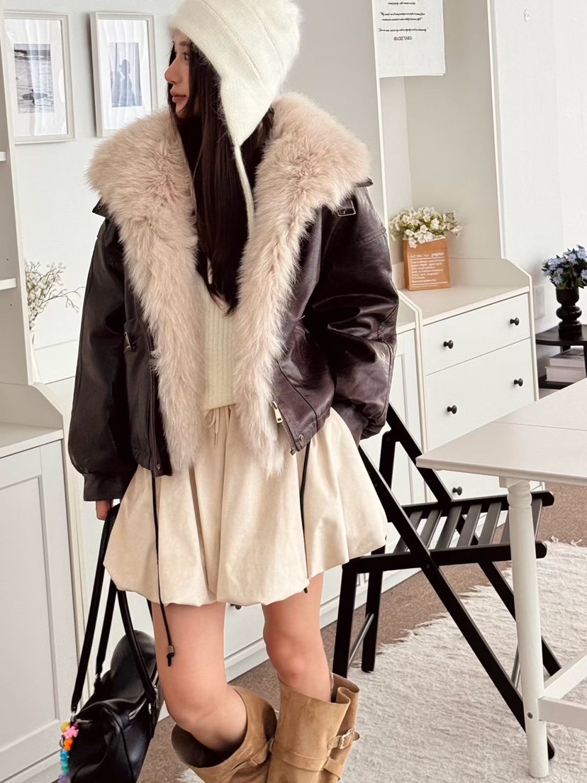 BUTTER-P韓國代購㊣女士新款推薦人氣熱賣25秋冬休閑裙褲麂皮BUTTER-P裙褲