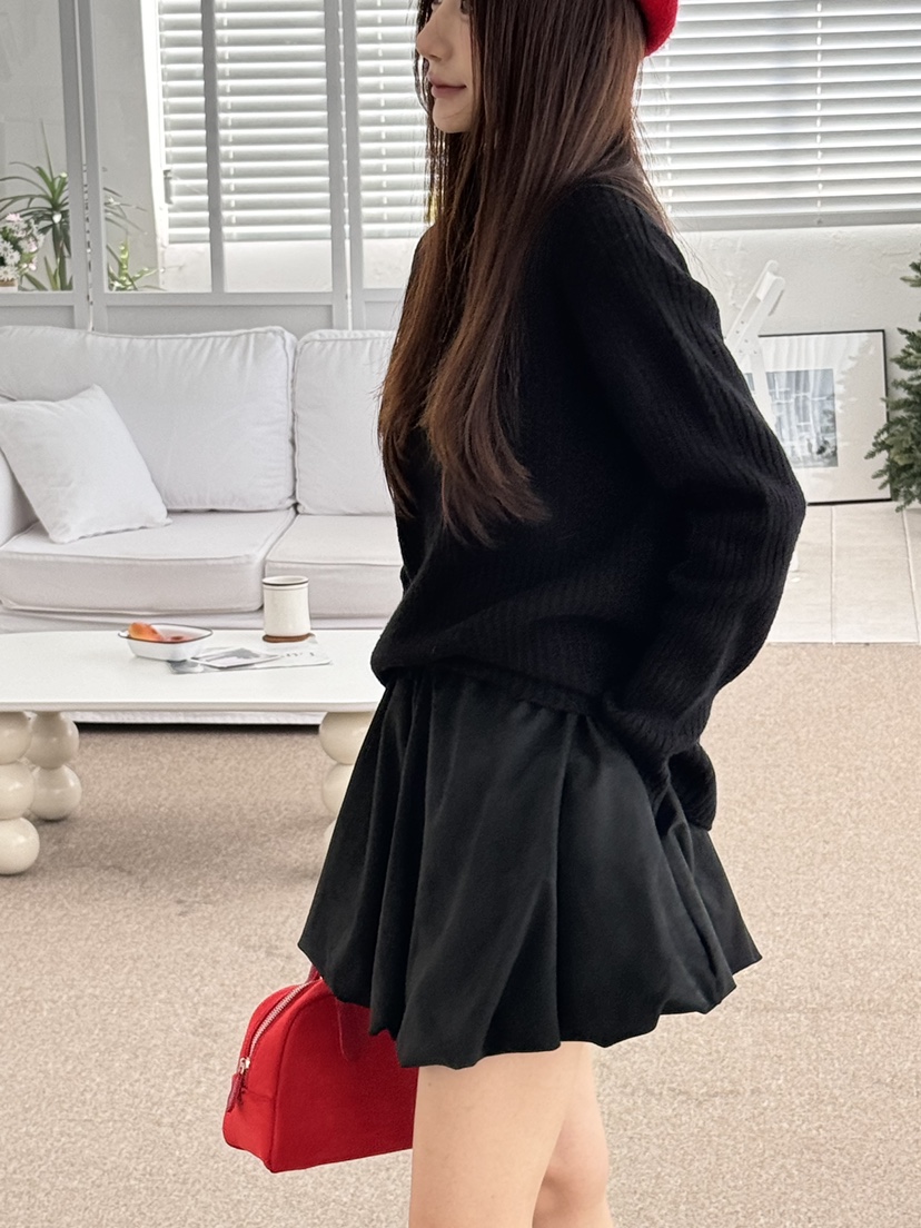 BUTTER-P韓國代購㊣女士新款推薦人氣熱賣25秋冬休閑裙褲麂皮BUTTER-P裙褲