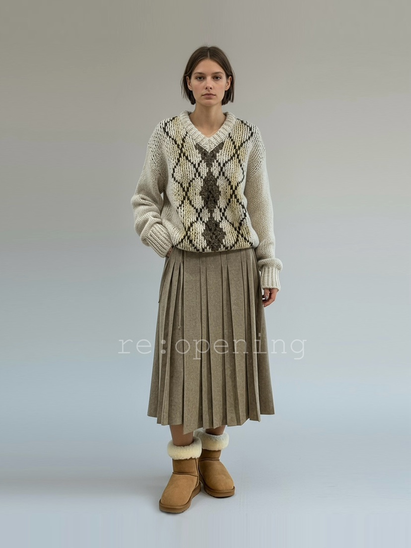 RE:OPENING韓國代購㊣女士新品職業休閑熱賣真品時尚針織衫RE:OPENING針織衫