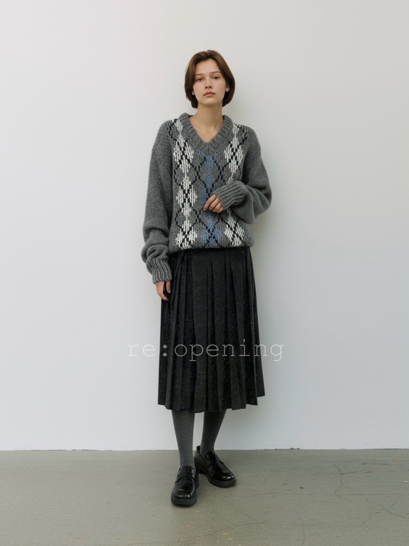 RE:OPENING韓國代購㊣女士新品職業休閑熱賣真品時尚針織衫RE:OPENING針織衫